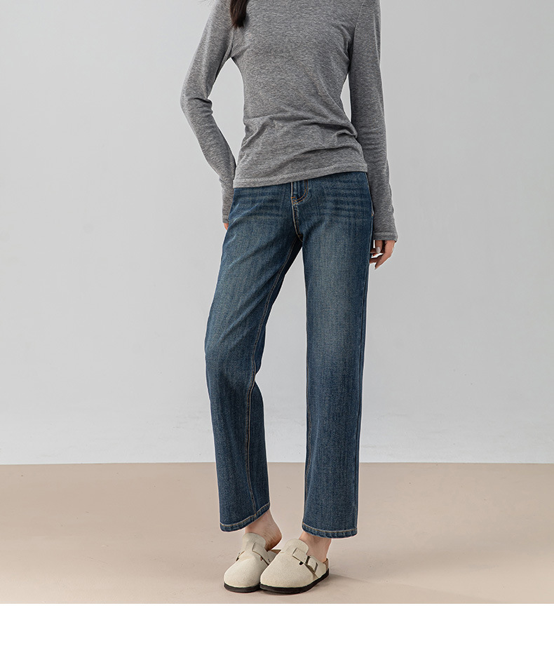 Áo thun nữ cổ tròn dáng rộng tay dài chất Tencel Cashmere phong cách retro Hàn Quốc — Màu cà phê chi tiết 15