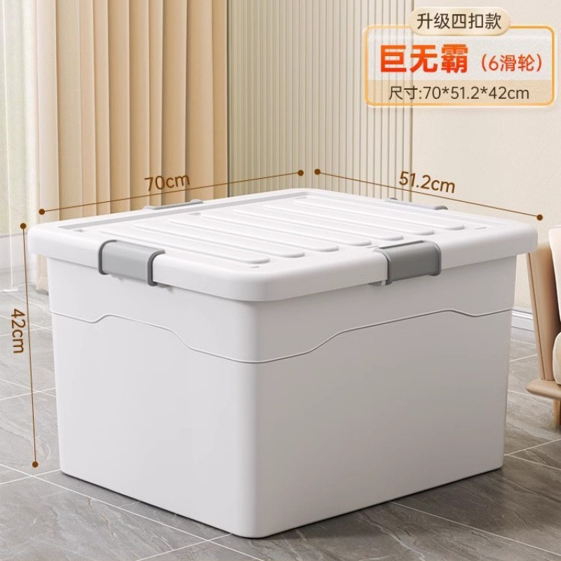 Caja de almacenamiento de ropa doméstica caja de almacenamiento de capacidad de acabado de juguetes libros plásticos almacenamiento de respaldo caja de rotación