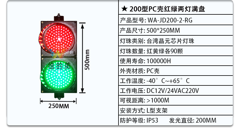 200mm两灯PC参数