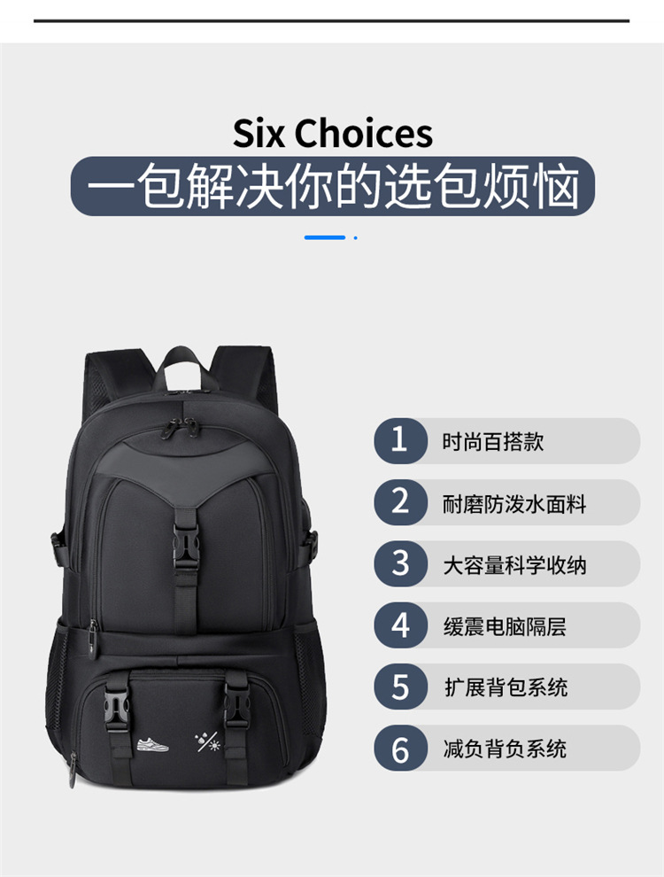 Backpacks, men's backpacks, large-capacity luggage bags, women's schoolbags, outdoor mountain climbing, travel, business trips, business computer bags Application Scenario