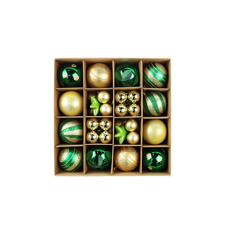 Set de bolas decorativas de Navidad en caja de regalo, colgantes para vitrina y fiestas, decoración de árbol de Navidad, comercio exterior transfronterizo