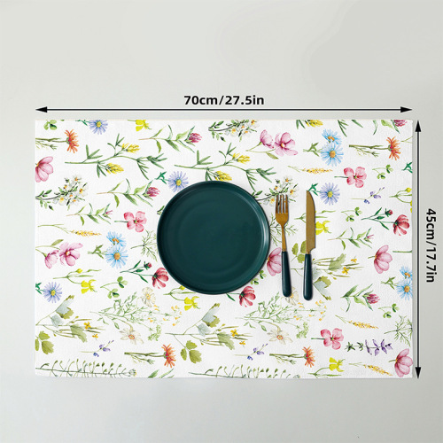春季花卉盘手茶巾用于厨房装饰春花装饰厨房毛巾野花花卉装饰浴室