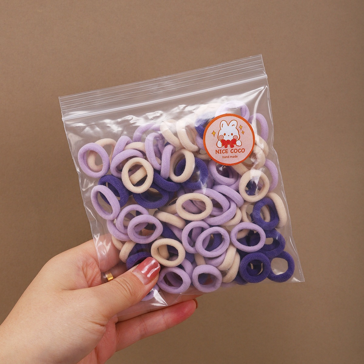 Cabeza de bebés de cabello de color caramelo anillo de cabello de goma de alta elasticidad cabello de mujer no lesionar cabello de cabello tocado de niña