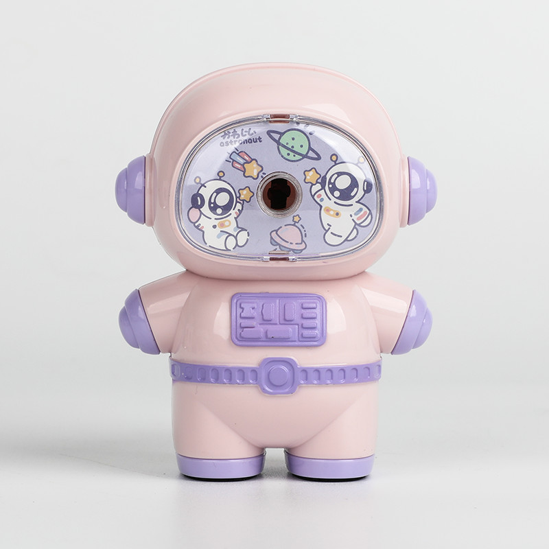 7860 astronauta cuchillo de lápiz mano rotación cuchillo de lápiz para el día de la infancia regalo afilador de lápiz al por mayor