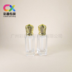 现货新款30ml粉底液玻璃瓶八角形皇冠盖化妆品瓶 护肤品瓶 精油瓶