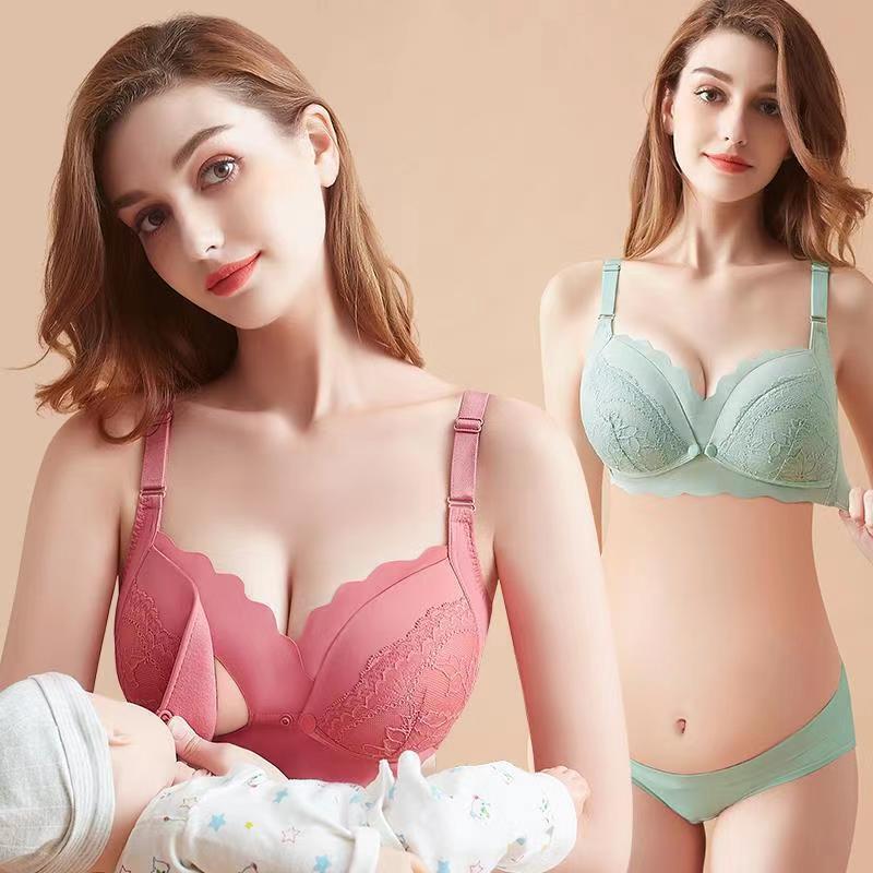 Breastfeeding Bra Pregnant Women's Non-steel Rings Cotton Breastfeeding Pregnant Women's Underwear Pregnant Women's Pregnant Period Cotton Comfortable Thin Bra
