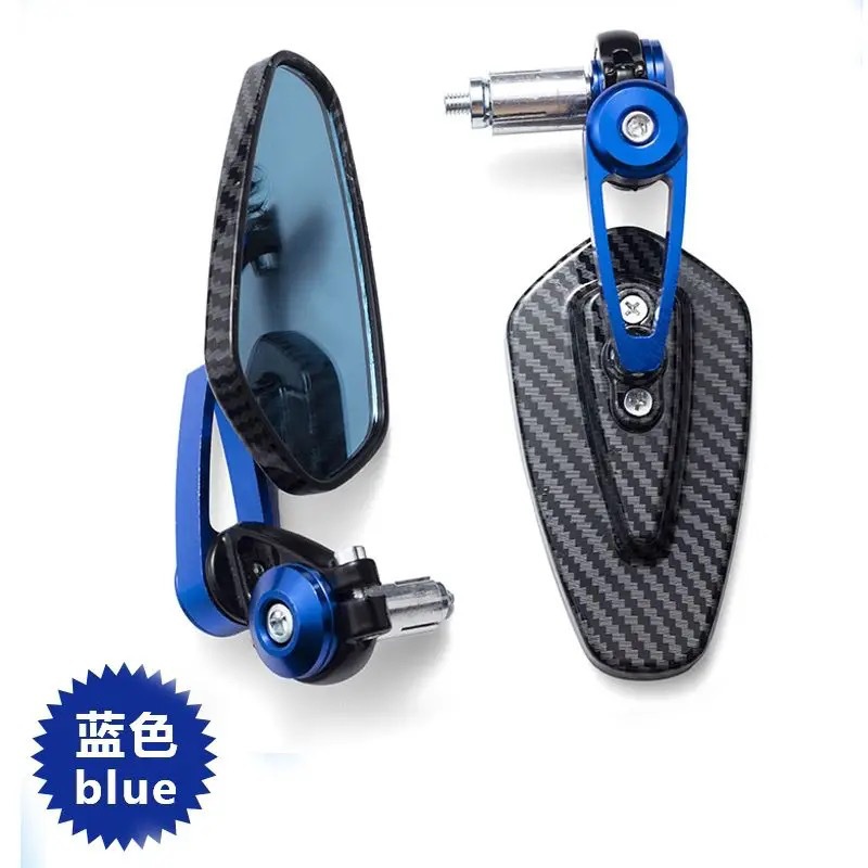 Cross-Border Hot-Selling Universal Rearview Mirror Motorcycle Accessories Motorcycle Calf Electric Vehicle Carbon Fiber Watermark Rearview Mirror