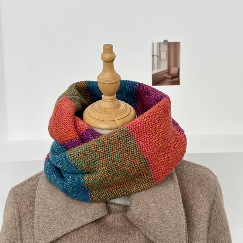 Bufandas de invierno de alta calidad de lana de punto bufandas coreanas super largas y gruesas calentamiento de cuello de mujer cuello