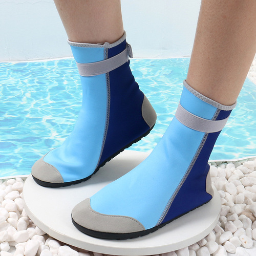 Adult high-top beach shoes and socks for babies, swimming, diving and river-tracing shoes for men, women and children, non-slip soft-soled beach shoes