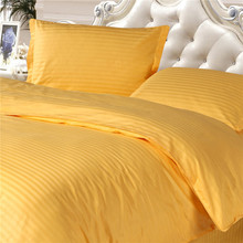 0L36批发金黄色床单全棉纯棉被套四件套床笠款床上用品三件套床品