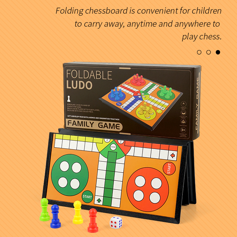 Non-magnetic folding chessboard international flying Chess chess snake ladder checkers puzzle desktop game chess toys cross-border