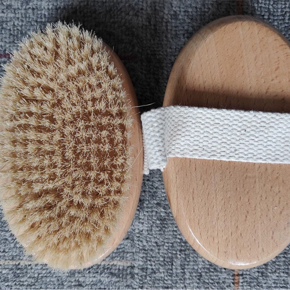 Amazon Cross-border Bristle Brush Massage, Bathing Brush Handburse Bath Brush Brush Round Bath Brush Brush Hemu Bath Brush