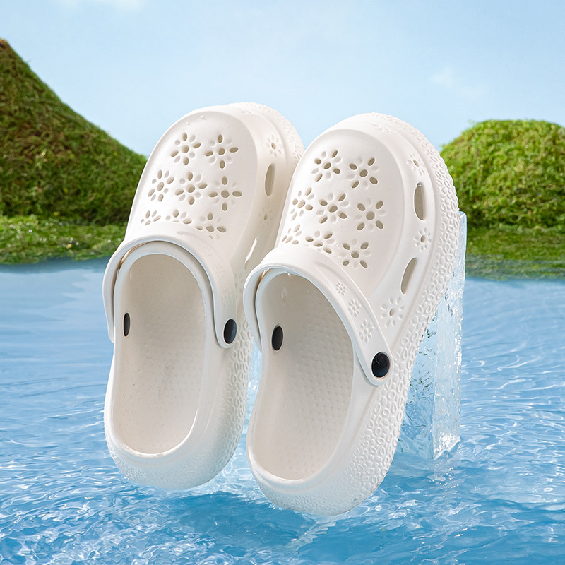 Moda de moda de primavera y verano para mujer, casual diario, cabeza redonda, zapatos con agujeros clásicos, zapatos con agujeros de mujer Baotou transpirables