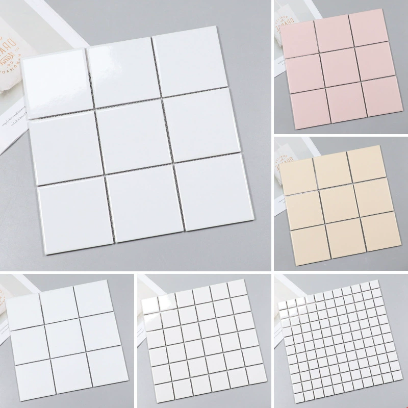 Скандинавские маленькие белые кирпичи, настенная плитка для ванной комнаты, кухни, керамическая мозаичная плитка, напольная плитка для туалета, ванной комнаты, ресторан, девятиугольные сетки