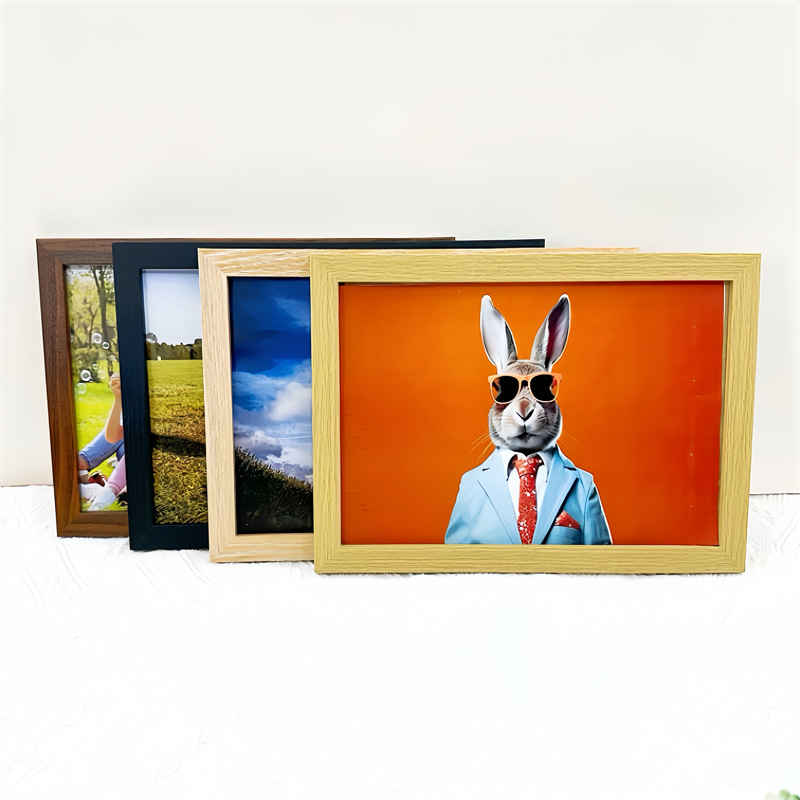 7-inch 8-inch 10-inch A4 wooden photo frame rectangular display frame photo mounting wall-mounted puzzle simple picture frame wholesale