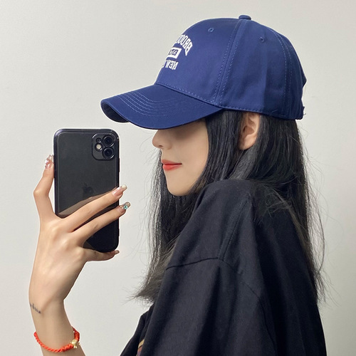 Deep top duckbill hat for women summer, wide brim baseball cap, makes face look smaller, large head circumference, sun protection, men's ins fashion, Korean trend