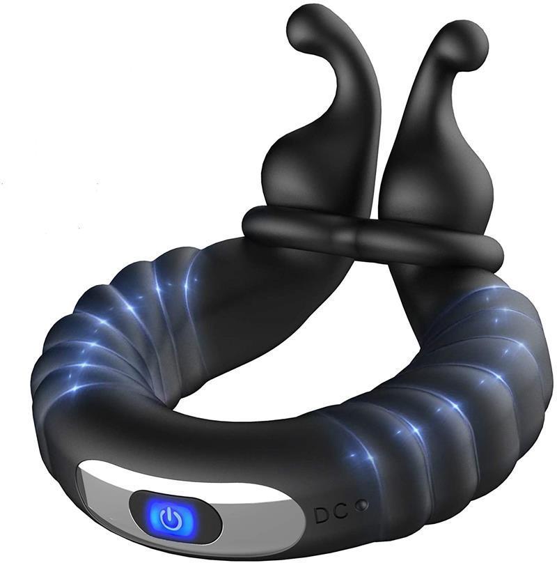 Snail Lock Ring Vibrating Couples Ring with Rechargeable Motor and Silicone Body — detail image 1