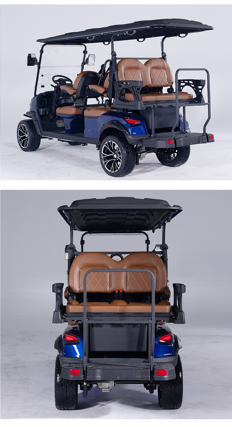 Electric Golf Cart Sightseeing Vehicle, 6-Seater Convertible Car for Viewing Real Estate Properties, Hotels, and as a Shuttle Bus