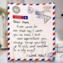 妈妈双面印花加厚毛毯