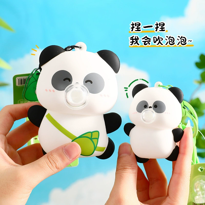 ДжинCartoon dancing bubbles? Wait. We'll translate: Genuine cartoon dancing bubbles, creative keychain, doll, school bag, pendant, panda, Birthday gift