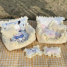 宠物窝手工制作防水凉感狗狗窝猫咪耐咬柔软舒适猫窝可拆洗不粘毛