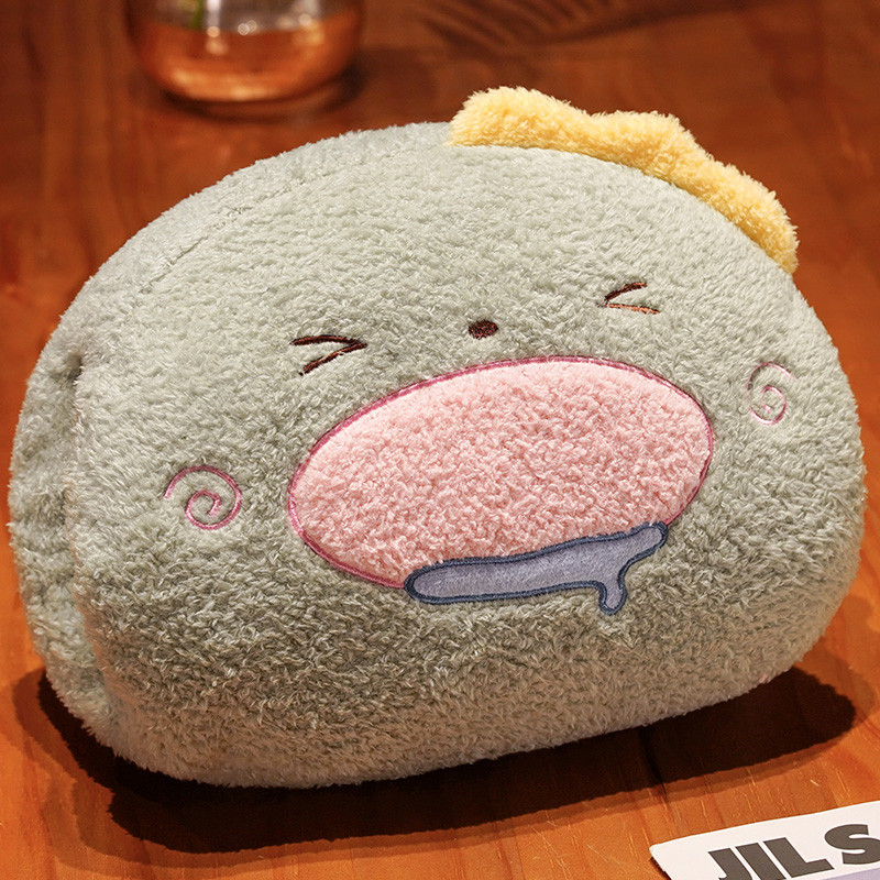 Lindo foodie de dibujos animados cálido mano almohada manta suave glutinoso casual sofá de felpa Oficina siesta chal de felpa femenina masculina