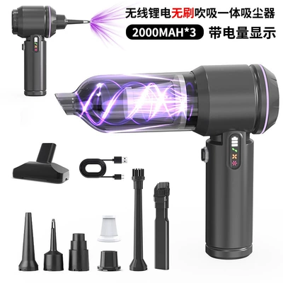 Tozsoranlar Inflator, Dual-Purpose, Portable, High Suction - private-model-new-model-black-and-purple-brushless-17000pa