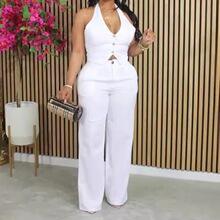 M 76813 V Neck Sleeves Vest Pants Set ��ɫ��װ����