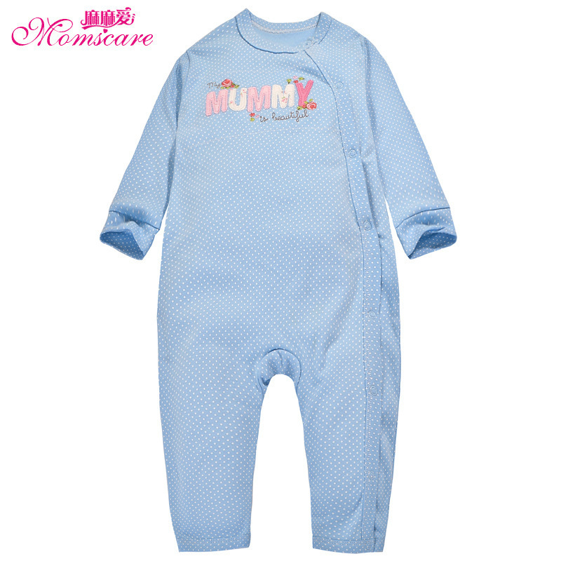 Mom's care spring new baby long-sleeved long-legged clothes cotton-padded climbing clothes long-climbing one-body clothes