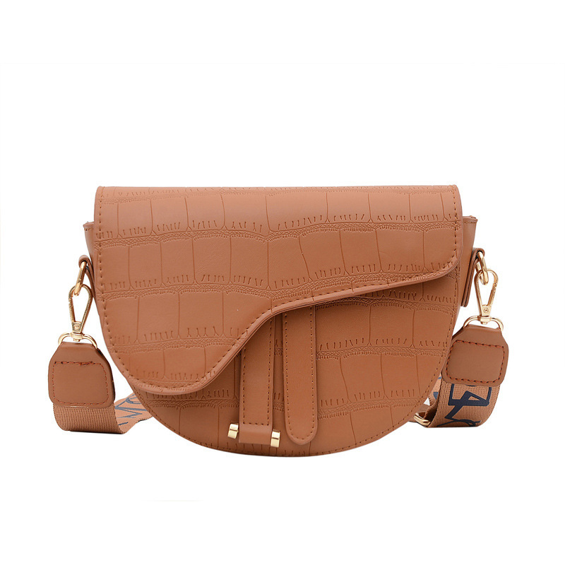 Street 2024 New Crocodile Saddle Shell One Shoulder Oblique Straddle Small Women's Bag Irregular_voghion.com