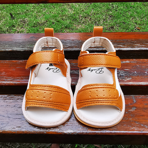 汉昇 0-1岁婴儿凉鞋胶底防滑学步鞋夏季休闲软底宝宝鞋baby shoes