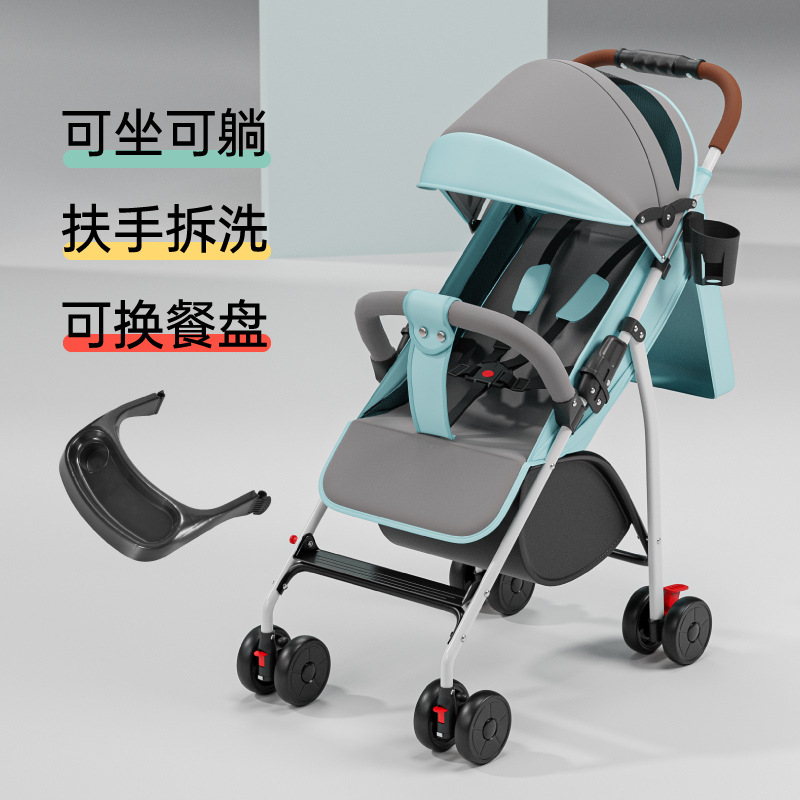 Cochecito de bebé al por mayor puede sentarse y mentir ligero plegable bebé niños de cuatro ruedas paraguas coche con un clic coche colección y entrega de coches