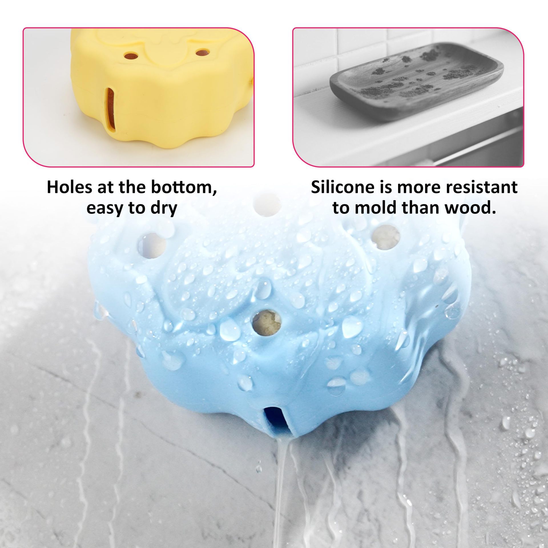Silicone shower steam bag tray to hang durable shower steam aromatherapy diffuser bathroom accessories 4