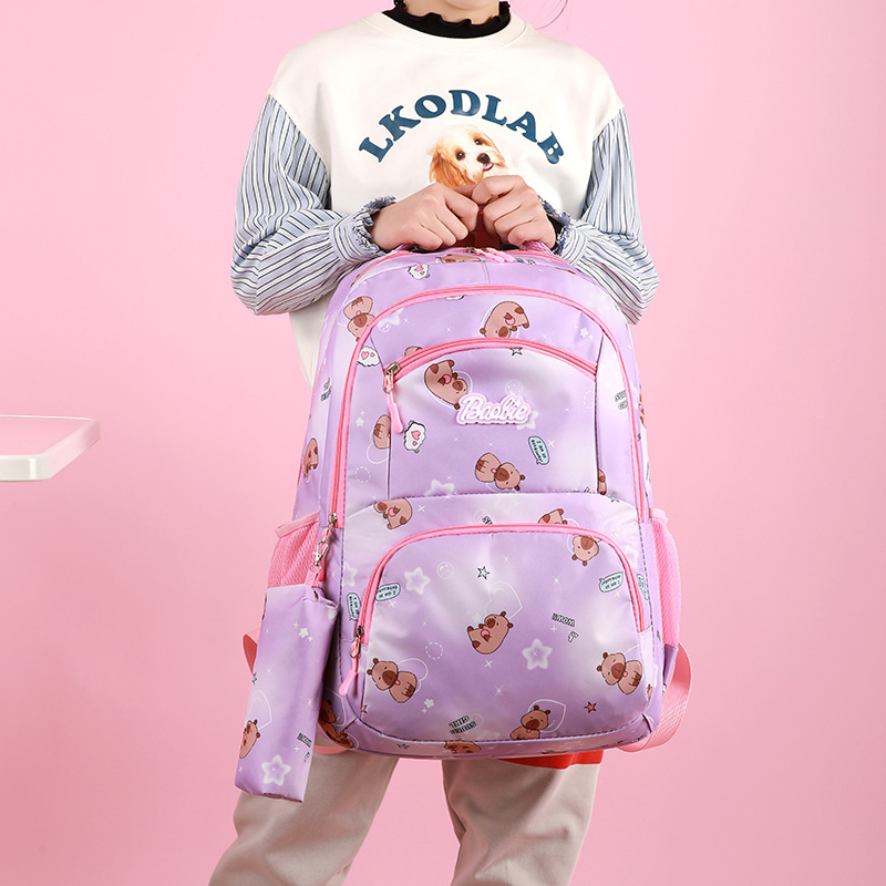 Nueva mochila linda de dibujos animados, fresca y dulce, mochila escolar para estudiantes de primaria y secundaria de gran capacidad