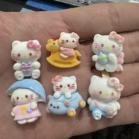 Симпатичный мультфильм Hello Kitty Kt кот diy крем-клей самодельный чехол для телефона застежка для обуви заколка для волос смола аксессуары