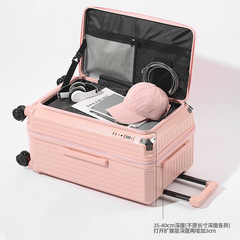 サイドオープン蓋スーツケース、大容量、拡張可能、新しい厚みのある5輪トロリーケース、パスワードスーツケース、男性と女性用のスーツケース