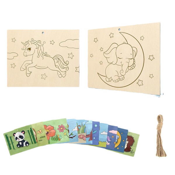 Children's wooden carved decorations