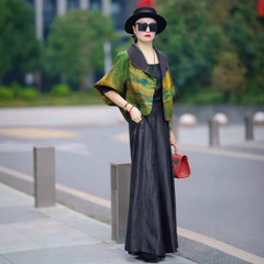 2025新款早秋装气质女装欧货顺滑两件套衣服妈妈新中式中国风套装