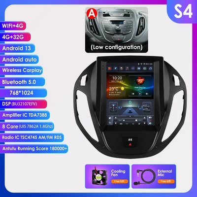 Screen Android 9.7inch Car – DVD Navigation - model-a-432g-wifi4g-lte-version-7862-carplay-eight-core-97inch-suitable-for-13-21-ford-tourneo