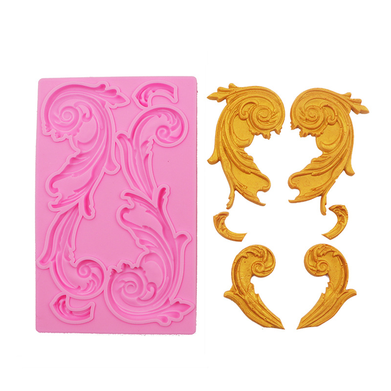 Nuevo molde de silicona europeo retro Totem fondant cake ritmo seco alivio chocolate herramienta hornear