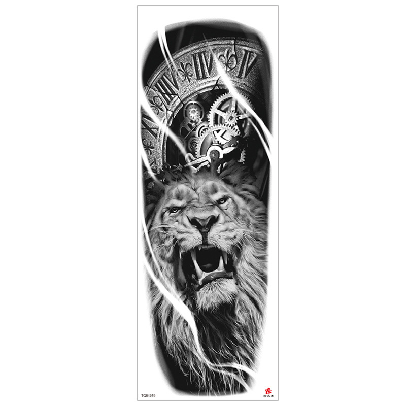 2024 New Full Arm Tattoo Sticker Cross-Border Amazon Large Flower Arm Tattoo Sticker Arm Temporary Tattoo