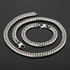Fashionable accessory, denim bracelet stainless steel, necklace, European style, simple and elegant design
