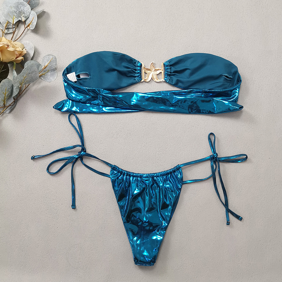 112g Weight Sexy Feel Of Sensation Mid Waist Panties Waist Bikini Panties Style Bralette Bra Category Polyester Fabric Type 2 Pieces Set Quantity Swimming Pool, Beach Occasion Solid Color Pattern Women's Gender Women's Solid Color 2 Pieces Set Bikinis Swimwear 4