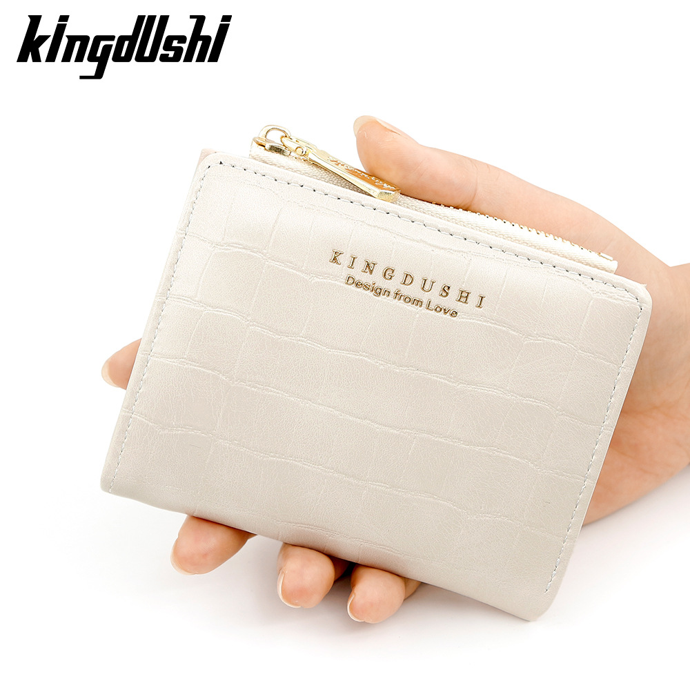 Nueva billetera de moda simple de piedra con cremallera bolso de cambio bolso de color caramelo mujer multi-tarjeta bolsa de tarjetas mayorista