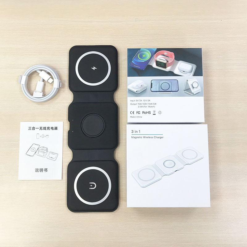Amazon 越境売れ筋ワイヤレス充電器スポット磁気スリーインワンワイヤレス充電デスクトップ充電ステーション急速充電|undefined