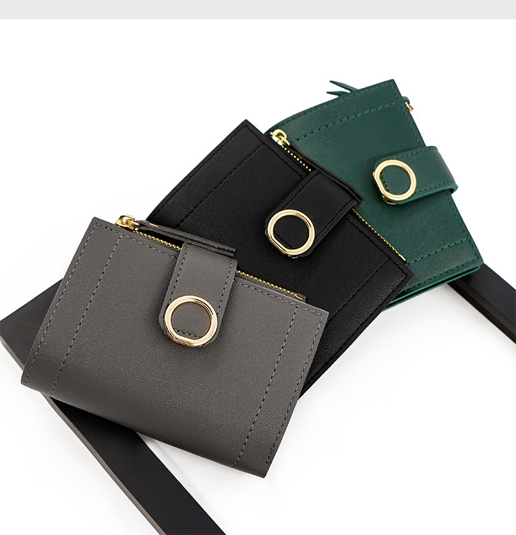 Women's Solid Color Pu Leather Zipper Wallets display picture 3