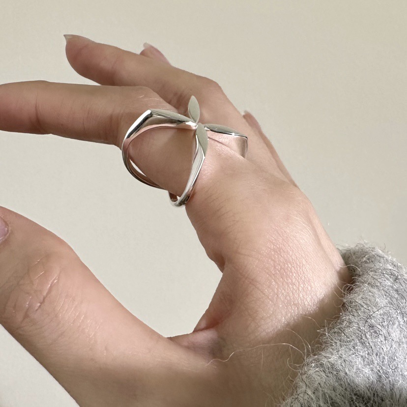 Simple Style Geometric Sterling Silver Open Rings display picture 2