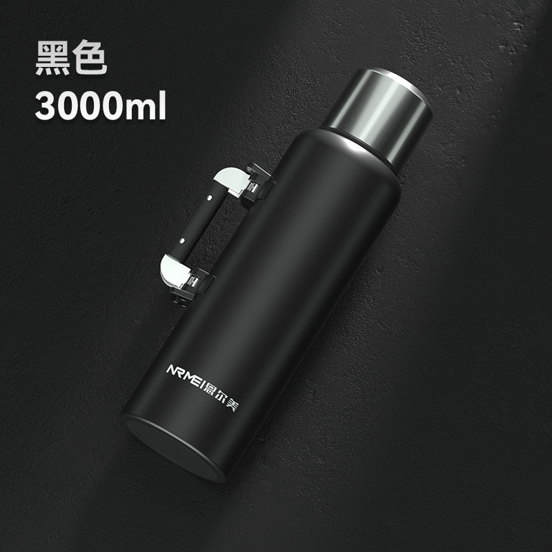 비즈니스 블랙 3000ml [야외 의료 316L 소재] 컵 세트 스트랩