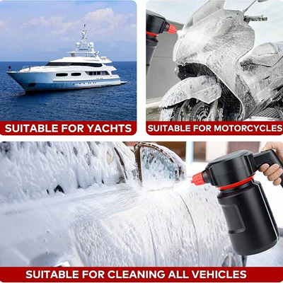Portable car washer sprayer, high-pressure water sprayer, cleaning
