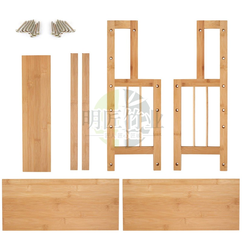 Bamboo Spice Rack Bottle Jars